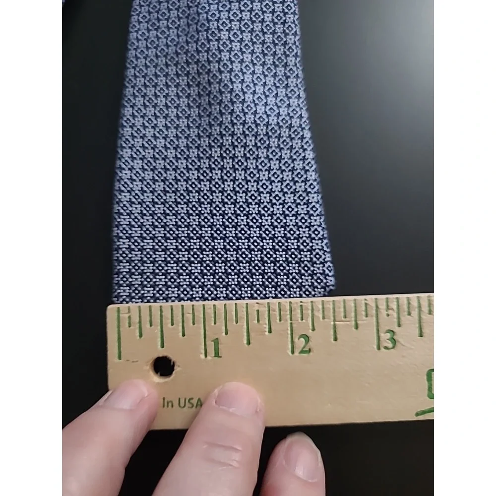 T.M.‎ Lewin Jermyn St. London Pure Silk Tie Handmade Textured Diamond Navy NEW